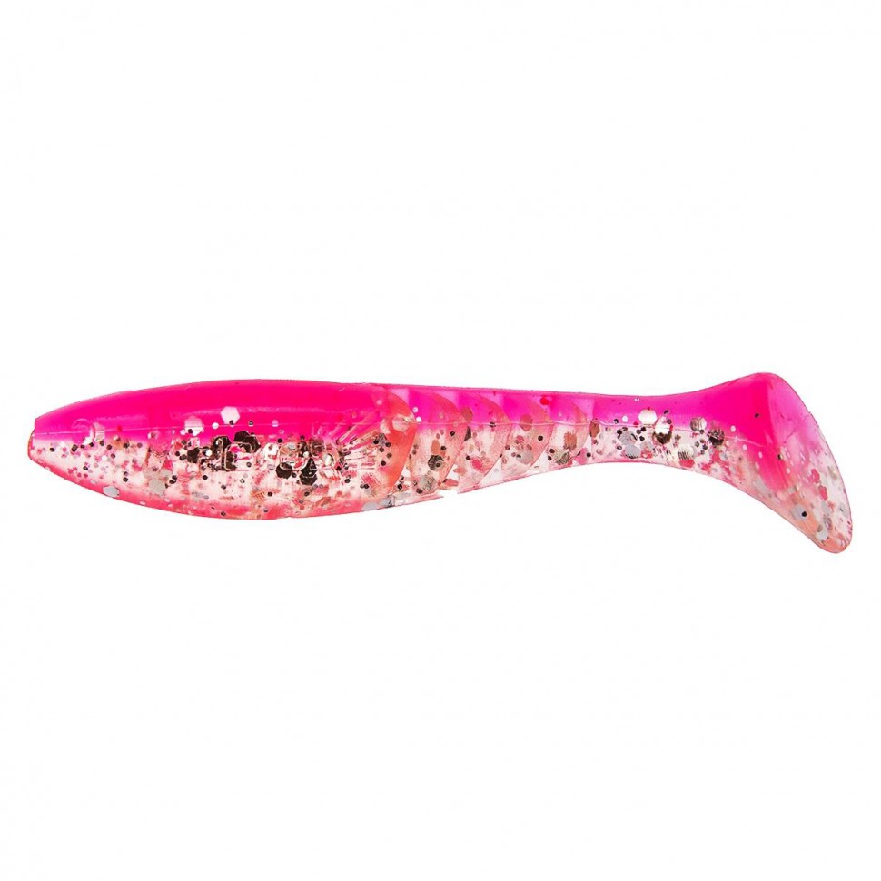 Виброхвост Helios Slash 2,64"/6,7 см, цвет Silver Sparkles & Pink 10 шт HS-19-035 , 